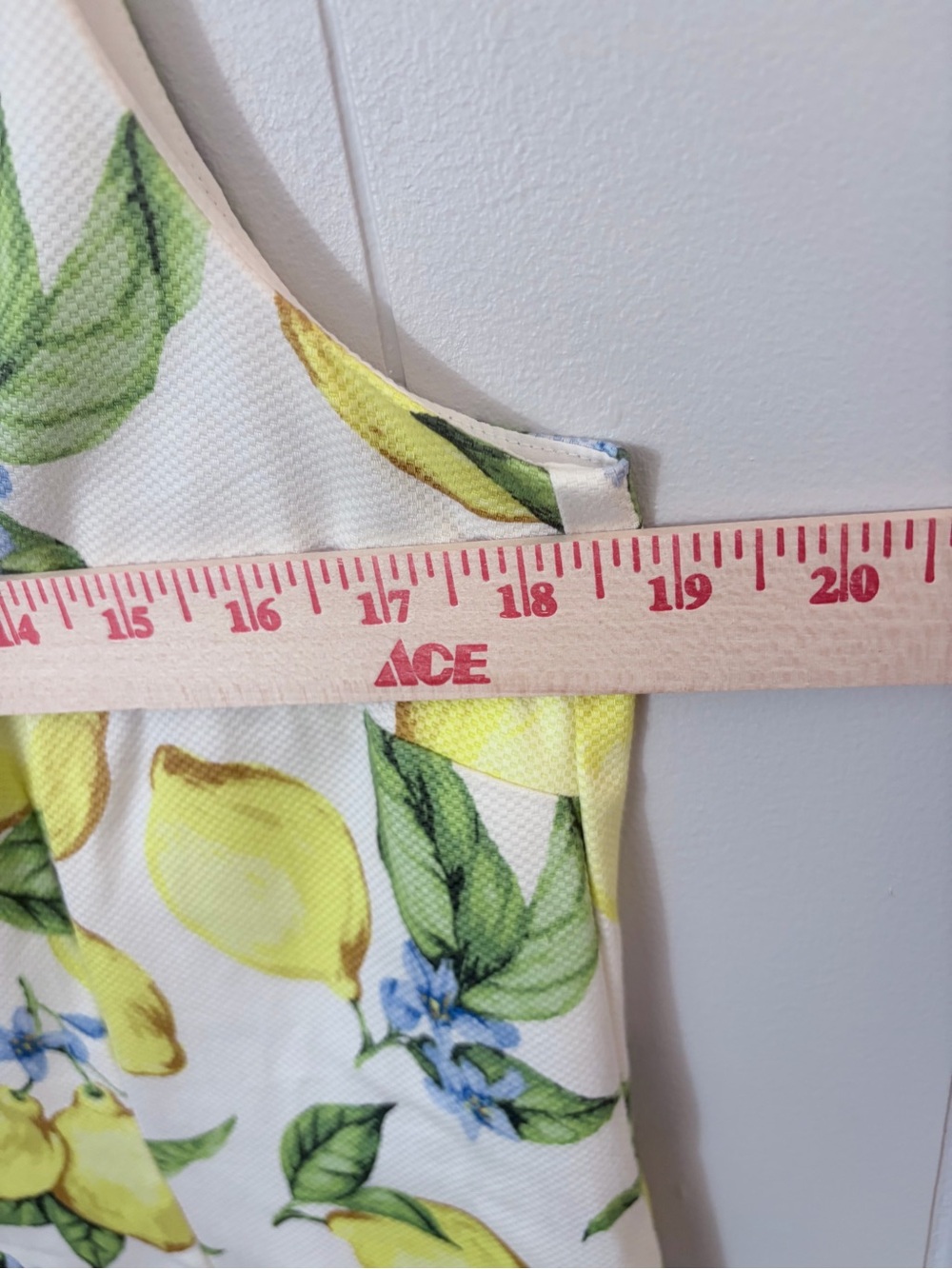 Talbots White Lemon Print Sleeveless Midi Shift Dress Nostalgic Summer Size 10 - Picture 4 of 7